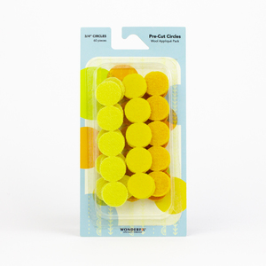 Sue Spargo Pre-cut Wool Circle Pack SSPWC3/4-Yellow